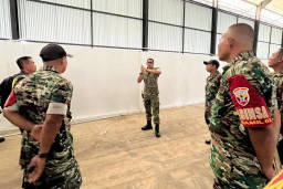 Dandim 1617/Jembrana Kawal Langsung Vicon Evaluasi KDKMP Bersama Wakil Panglima TNI