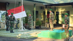 Kasdim Kodim1619/Tabanan Tekankan Kesehatan, Jiwa Korsa, dan Loyalitas dalam Upacara Senin