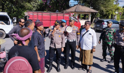 Polresta Denpasar Amankan Aksi Damai Forkom SSB, Ratusan Truk Sampah Bergerak Tertib