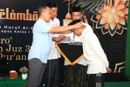 Dari Iqro hingga 30 Juz, 45 Warga Binaan Lapas I Madiun Ikuti Wisuda Santri Tahap Ketiga