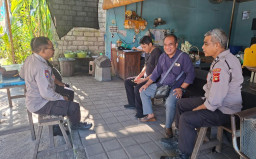 Perkuat Sinergi Kamtibmas, Sat Binmas Polres Bandara Ngurah Rai Sambangi Sopir Koperasi Sapta Pesona