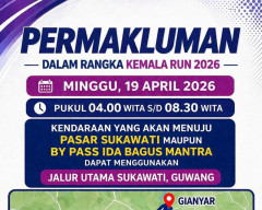 Jelang Kemala Run 2026 Polda Bali Sosialisasikan Pengalihan Arus Lalu Lintas di Jalan I.B. Mantra Gianyar