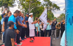 Polda Bali Amankan Jalan Santai May Day di Renon, Perayaan Berlangsung Damai