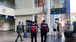Perkuat Keamanan Bandara, Polres Ngurah Rai Gelar Patroli Terpadu di Terminal Internasional