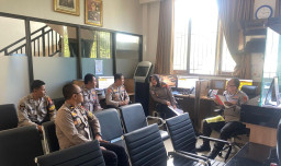 Tim Pamatwil Polda Bali Cek Kesiapan Layanan Call Center 110 Polres Bandara Ngurah Rai