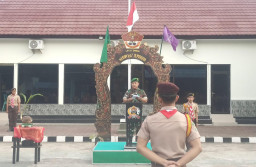 Kodim 1617/Jembrana Resmi Buka Perkemahan Pelantikan Calon Saka Wira Kartika Lettu Dwinda