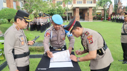 Kapolresta Denpasar Pimpin Sertijab PJU dan Kapolsek Jajaran, Wujud Regenerasi dan Penguatan Organisasi