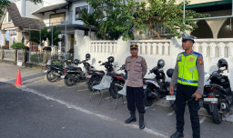 Polres Bandara Ngurah Rai Amankan Ibadah Kenaikan Yesus Kristus di Gereja GPIB Ekklesia