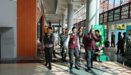 Polres Bandara Ngurah Rai Upaya Preventif Laksanakan Patroli Gabungan di Terminal Internasional