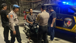 Patroli Malam Stasioner Cipta Kondisi Polres Pelabuhan Tanjung Priok Amankan Pengendara Mencurigakan.