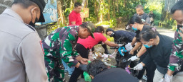 TNI Bersama Forkopimcam Kediri Bergerak, Budaya Pilah Sampah Digencarkan hingga Tingkat Masyarakat 