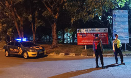 Patroli Malam Sat Samapta Perkuat Keamanan Objek Vital Bandara Ngurah Rai