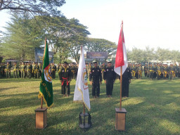 Tingkatkan Profesionalisme Prajurit, Personil Kodim 1617/Jembrana Ikuti Ujian Kenaikan Tingkat Sabuk Pencak Silat Milite