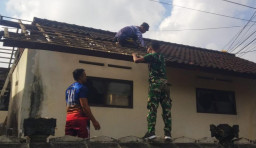 Kodim Tabanan Hadir untuk Pendidikan, Fasilitas MCK SDN 4 Delod Peken Direhab Total 