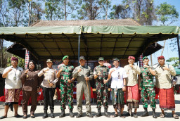 Dandim 1617/Jembrana Dampingi Kunjungan Kerja Danrem 163/WSA di Mako Yonif TP 928/BSY