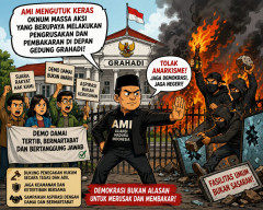 AMI Kutuk Keras Dugaan Pengrusakan dan Upaya Pembakaran di Depan Gedung Grahadi