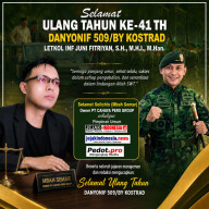 Owner PT Cahaya Pers Group: HUT ke-41 Danyonif 509/BY Kostrad Momentum Mengapresiasi Dedikasi Letkol Inf Juni Fitriyan