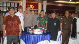 Dandim Tabanan Hadiri Doa Bersama Hari Bhayangkara ke-80 di Polres Tabanan