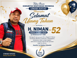 Ketua Umum KWI dan Direktur 12 Media Online Kompak Beri Ucapan Selamat kepada H. Niman di HUT ke-52