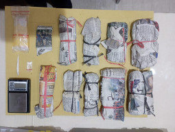 Satresnarkoba Polrestabes Surabaya Ringkus Kurir Ganja dan Sabu, Jaringan Pengedar Diburu