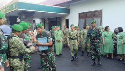 Jaga Tradisi Korp TNI AD, Kodim 1619/Tabanan Lepas Sambut Personel Baru