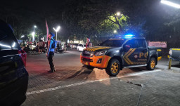 Patroli Malam Sat Samapta Perkuat Keamanan Objek Vital Bandara Ngurah Rai