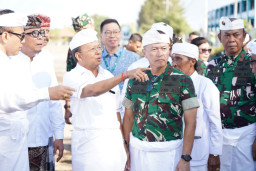 Dukung Program Strategis Nasional, Pangdam IX/Udayana Hadiri Peresmian Pembangunan PSEL Denpasar Raya