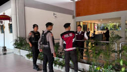 Bangun Komunikasi dengan Petugas Bandara, Polres Bandara Ngurah Rai Intensifkan Patroli Humanis