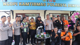 Ngopi Kamtibmas Polresta Denpasar Bersama Senkom dan Pecalang, Perkuat Sinergi Jaga Keamanan Bali
