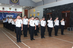 Jelang HUT ke-81 RI, Lapas Kelas I Madiun Ikuti Apel Bersama Kemenko Kumham Imipas