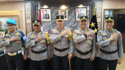 Kapolda Bali Pimpin Upacara Penyerahan Jabatan Karolog Polda Bali 