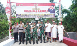 Danrem 163/Wira Satya Hadiri Peresmian Jembatan Garuda yang Hubungkan Dusun Belong dan Yeh Poh