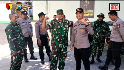 ​Perkuat Sinergitas TNI-Polri, Polsek Sampang Kota Gelar Silaturahmi ke Koramil 0828-01