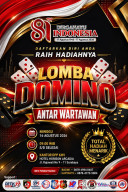 Semarak HUT ke-81 RI, Komisaris Utama 12 Media Gabungan Umar Hayat Gelar Lomba Domino Antar Wartawan
