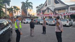 Polres Bandara Ngurah Rai Pastikan Ibadah Minggu di Gereja Ekklesia Berlangsung Aman