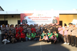 Polres Pelabuhan Tanjung Perak Gelar Apel Sabuk Kamtibmas dalam Rangka Dialog Kebangsaan