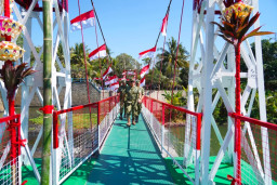 Wujud Nyata Pengabdian TNI AD Untuk Masyarakat Buleleng, Pangdam IX/Udayana Resmikan Jembatan Garuda
