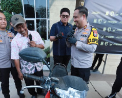 Polres Gresik Ungkap Curanmor, Seorang Petani Balongpanggang Senang Motornya Kembali