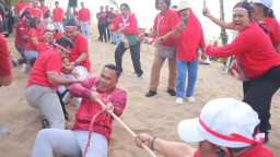 Polresta Denpasar Gelar Outbound  Sambut HUT Kemerdekaan RI ke-81