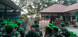 Usai Upacara, Dandim Tabanan Perkuat Disiplin Prajurit Melalui Lima Pilar Berkendara dan Santi Aji 
