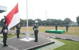 Upacara Bendera di Makorem 163/Wira Satya Jadi Momentum Perkuat Disiplin, Soliditas, dan Pengabdian