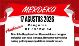 Sambut HUT RI Ke-81, Pengurus RT 03/RW 04 Rongtengah Ajak Warga Hias Rumah dan Pererat Gotong Royong