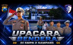 Edukasi Pelajar Sejak Dini, Satlantas Polres Sampang Gelar Program Police Goes to School di SMPN 2 Sampang