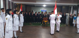 Peltu Naidi Wakili Danramil Hadiri Pengukuhan PASKIBRA Kecamatan Pinang
