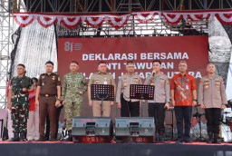 JJOS Kapolres Priok dan Forkopimko Jakarta Utara Bersama Masyarakat Deklarasikan Anti Tawuran