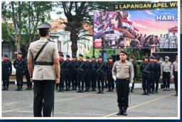 Peringati Hari Juang Polri, Wakapolres Sampang Minta Personel Teladani Nilai Patriotisme Pendahulu