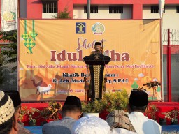 Lapas Narkotika Kelas IIA Pamekasan Kanwil Kemenkumham Jatim Menggelar Shalat Idul Adha 1444 H