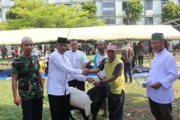 Idul Adha 1444 H, Danrem 052/wkr Serahkan Hewan Qurban di Masjid Jami Al Hidayah Rumdis KOREM 052/wkr
