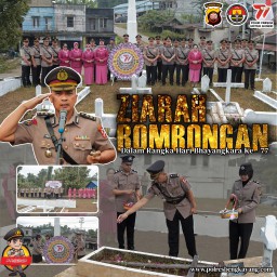 Peringati HUT Bhayangkara ke-77, Polres Bengkayang Gelar Ziarah di Makam Pahlawan