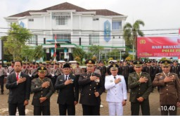 Hadiri Upacara Hari Bhayangkara 2023, Kodim 1206/Psb Perkuat Sinergitas TNI-Polri di Kapuas Hulu